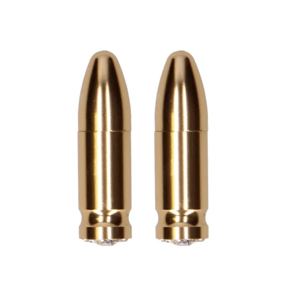 Ouch Magnetic Nipple Clamps - Diamond Bullet - Gold
