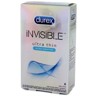 Durex Invisible Super Thin Condoms 8 Pack