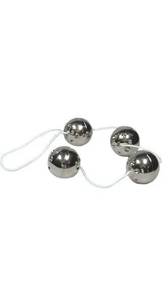 Ben Wa Balls on a String Silver