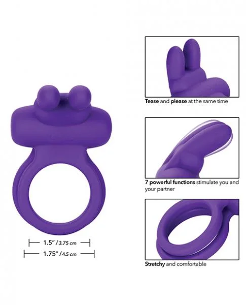 Rockin Rabbit Enhancer Vibrating Cock Ring Purple — image 8 of 8