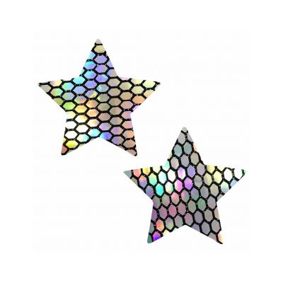 Neva Nude Net Holographic Star Pasties