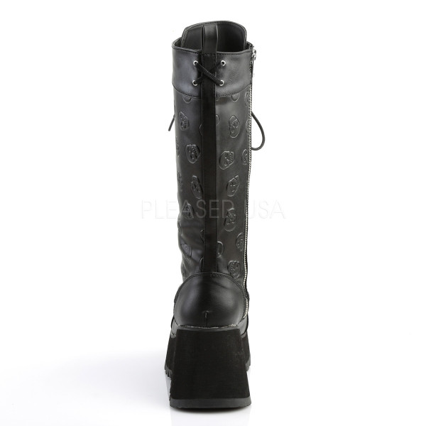 3 1/2 inches Platform Lace-Up Front Knee Boot, Side Zip