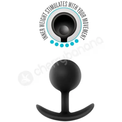 Anal Adventures Platinum Silicone 3 Vibra Plug With Inner Ball Bearing