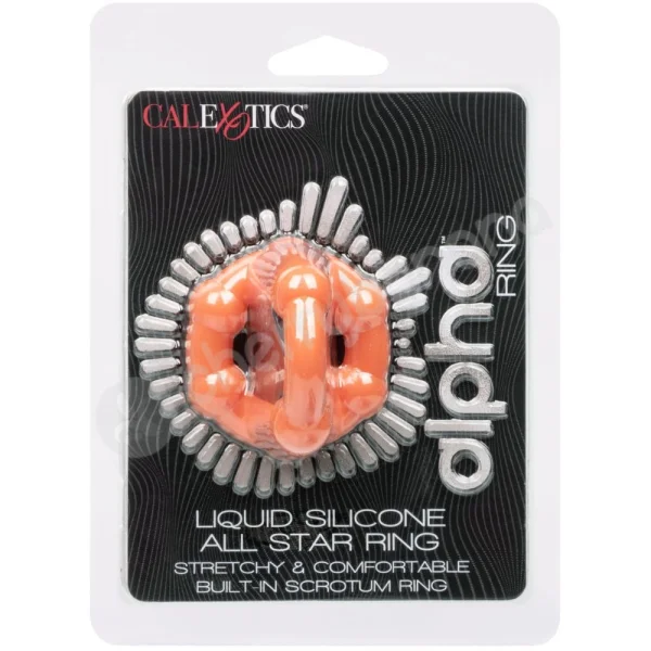 Alpha Liquid Silicone All Star Ring With Scrotum Support