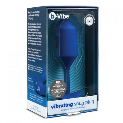 B Vibe Snug Plug Vibrating XL Navy