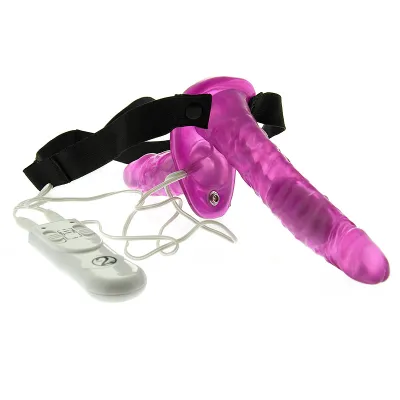 Duo Vibrating Strap On Vibrating Dongs 4 x AAA
