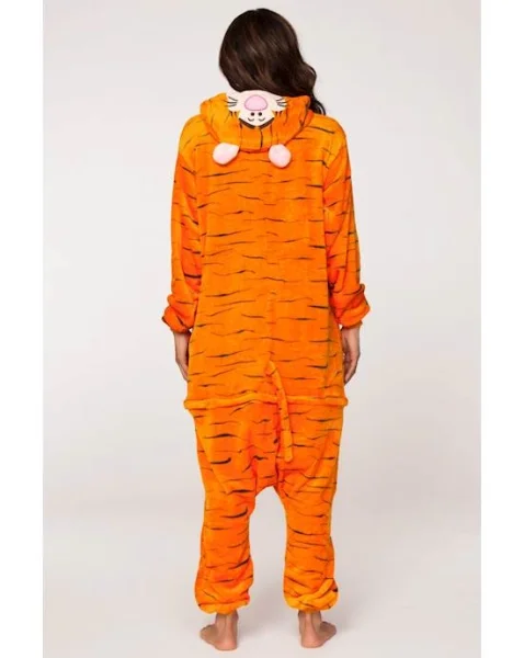 Tiger Adult Onesie - Orange - Large