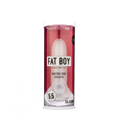 Perfect Fit Fat Boy Micro Ribbed Sheath 5 5in Clear