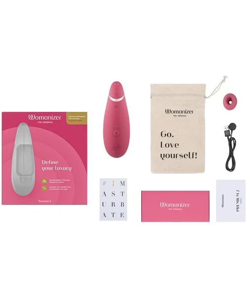 Womanizer Premium 2 Raspberry 14 Function Clitoral Stimulator — image 7 of 7