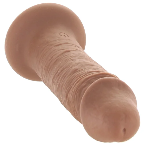 Vibrating Rechargeable Waterproof 6" Silicone Suction Cup Dildo By Evolved Novelties - Caramel