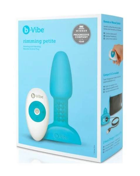 B-vibe Usb Rechargeable Petite Rimming Plug - Teal - 4.9 Inch