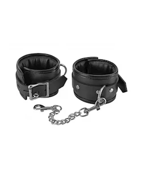 Locking Padded Wrist Cuffs W Chain — image 7 of 11