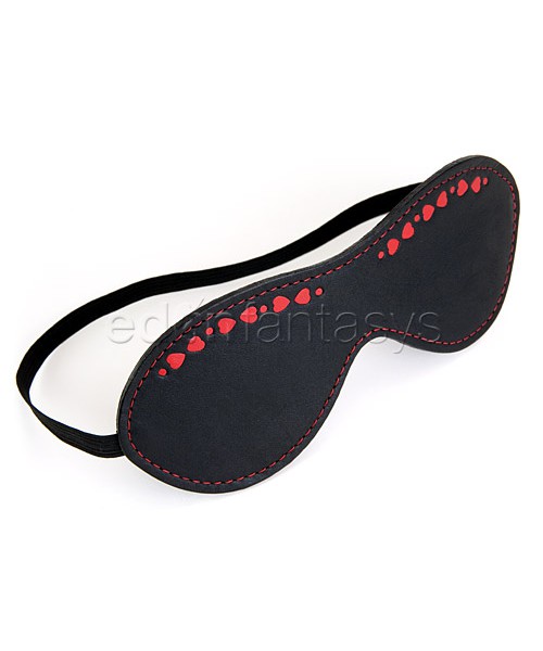 Hearts leather blindfold