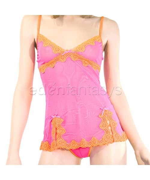 Scallop lace trim chemise