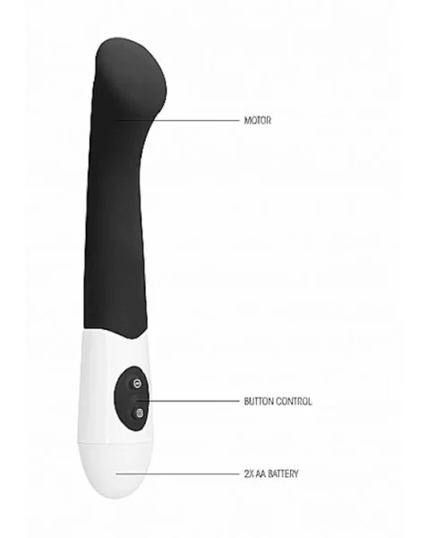 Flat Vibrator  - Black - 7.5 Inch