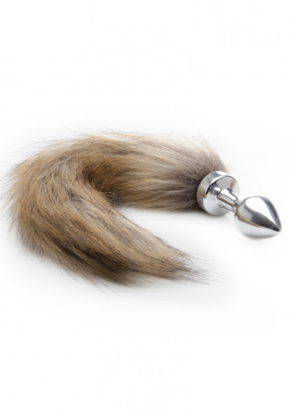 Fox Tail Buttplug - Silver - Anal Butt Plug