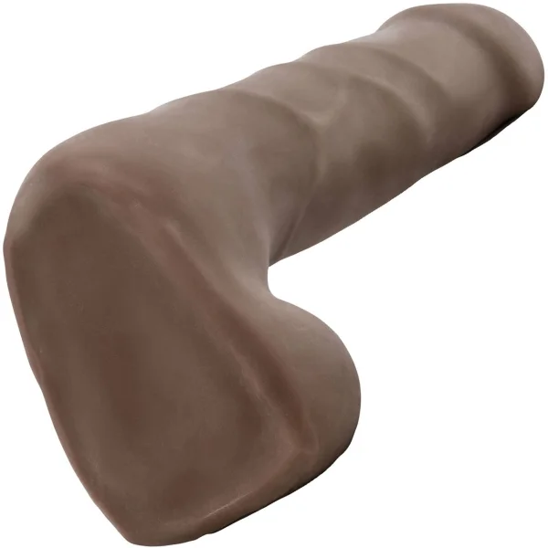 Au Naturel Derrick Sensa Feel Dual Density Dildo By Blush - Chocolate
