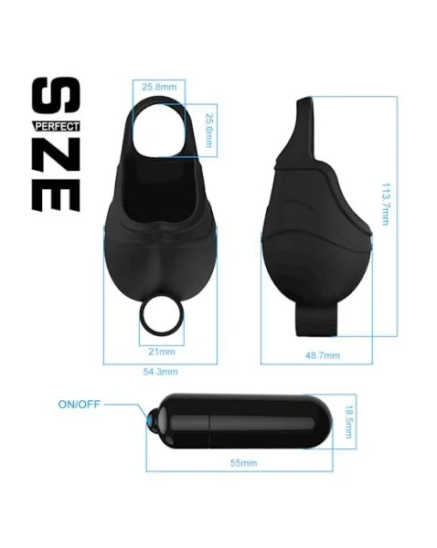Testis Egg Massager  - Black