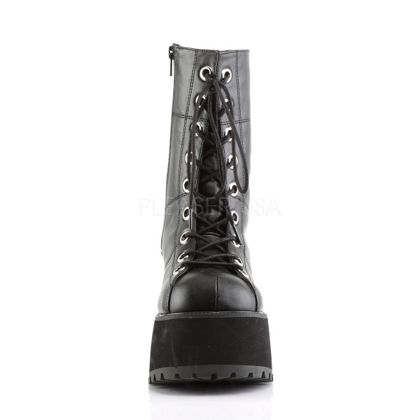 RANGER-301 - 3 1/2" P/F Goth Punk GoGo Blk Pu Calf BT W/ Zipper — image 2 of 4