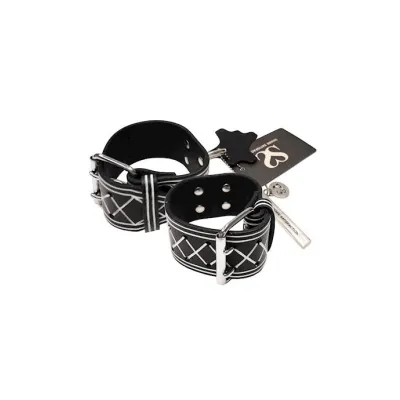 Bound X Painted Saddle Leather Cuffs