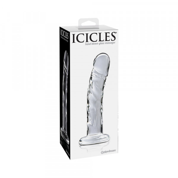 Icicles No. 62 Clear Glass Realistic G-Spot Dildo