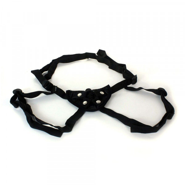 Sportsheets Harness - Vibrating Velvet Harness w/Bullet - Black