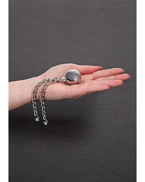 Love Balls With Double Chain- 30mm - Silver