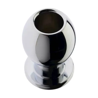 Kink Range Small Alloy Enema Ball 2 3 Inch Silver