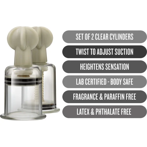 Blush Temptasia Clit and Nipple Large Twist Suckers Set of 2