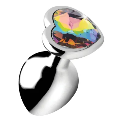 Rainbow Prism Heart Anal Plug Medium