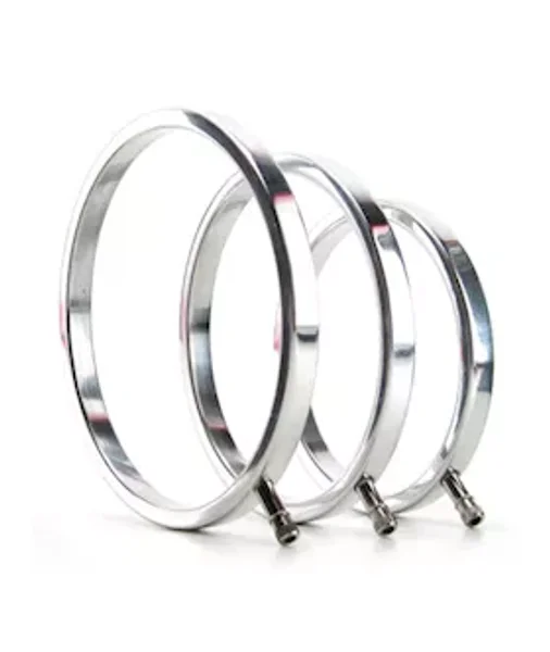 Solid Metal Scrotal Ring Set 3 Sizes - Silver — image 3 of 4