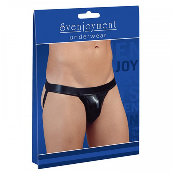Svenjoyment Wet Look Open Back Jock Strap