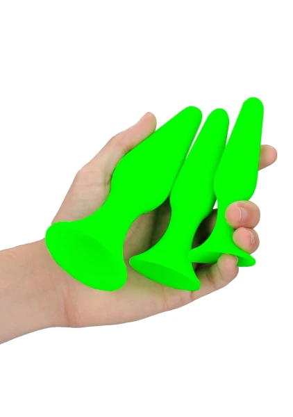 Ouch! Glow In The Dark Butt Plug Set