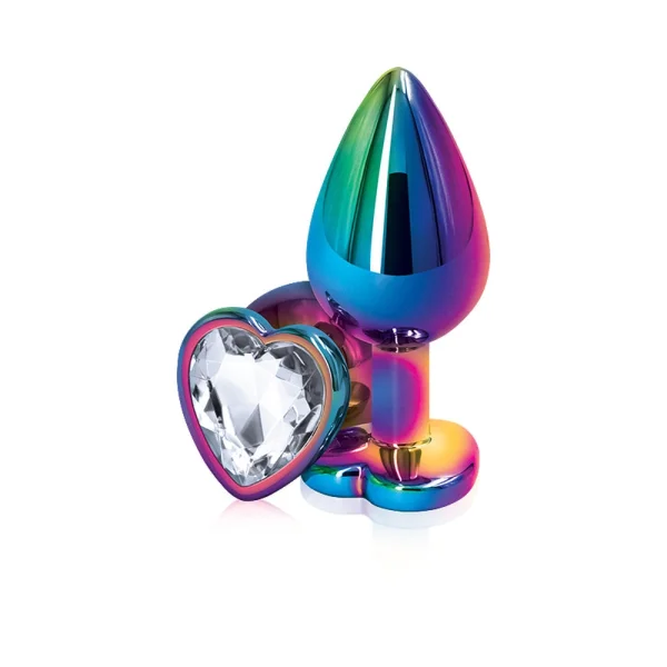 NS Novelties Rear Assets Multicolor Heart Medium Plug