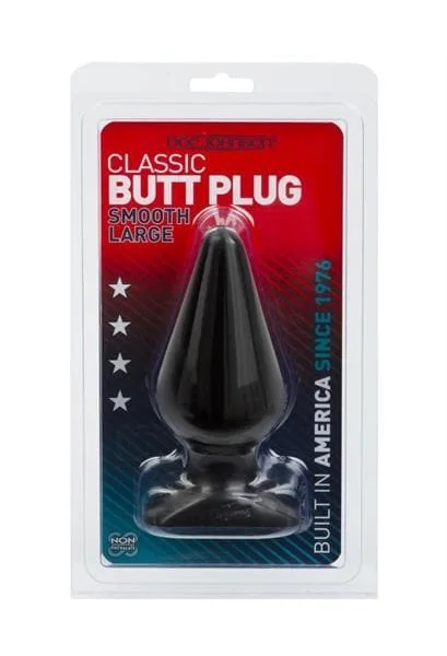 Classic Butt Plug - Smooth Large - Black