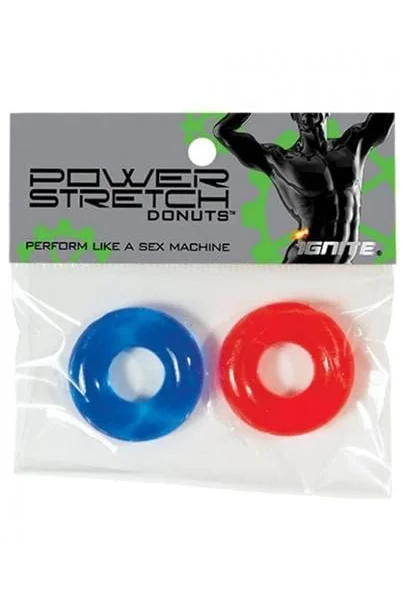Power Stretch Donuts - 2 Pack - Red and Blue