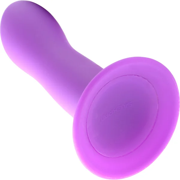 Squeeze-It Squeezable Slender Suction Cup Dildo - Purple