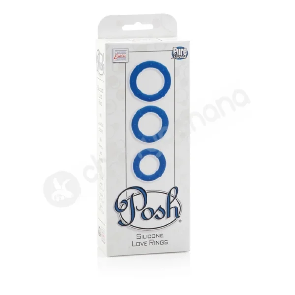 Posh - Blue Silicone Love Rings