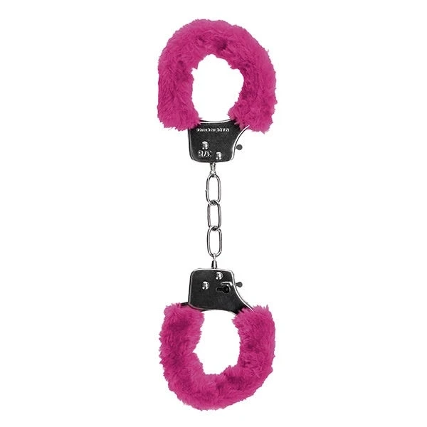 Ouch Pleasure Furry Metal Handcuffs