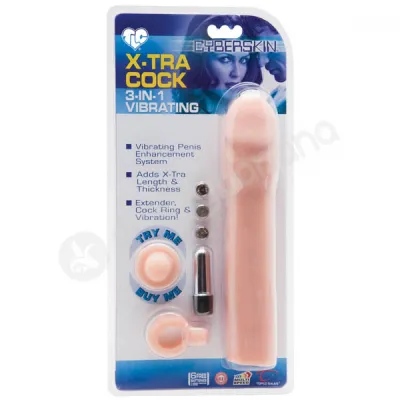 X tra Cock 3 in 1 Vibrating Penis Sleeve