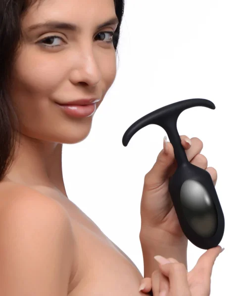 Premium Silicone Weighted Anal Plug - Medium — image 4 of 12