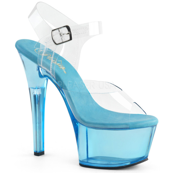 6 inches Heel, 2 1/4 inches Tinted PF Ankle Strap Sandal