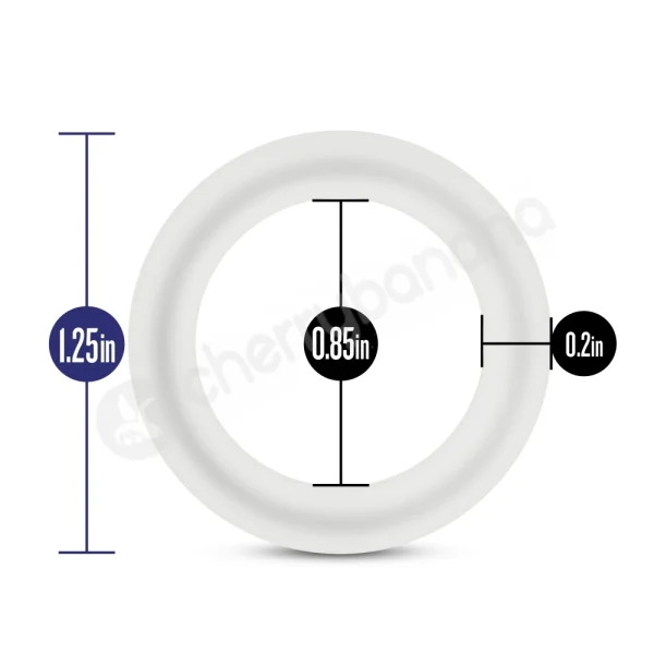 Performance VS2 Pure Premium Silicone White Cock Rings Small 3 Pack