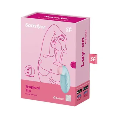 Satisfyer Tropical Tip With Connect App Compatibility Light Blue