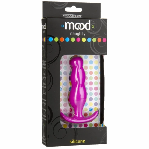 Mood Naughty 3 Medium Silicone Butt Plug by Doc Johnson - Pink