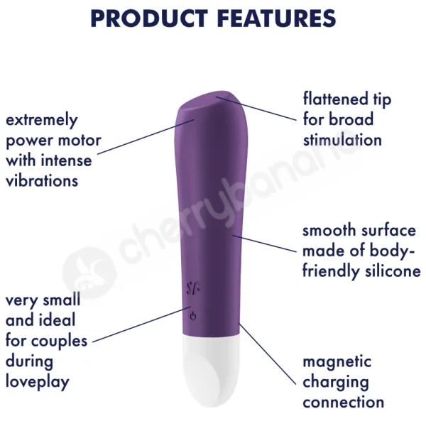 Satisfyer Ultra Power Bullet 2 Purple USB Rechargeable Bullet Vibrator