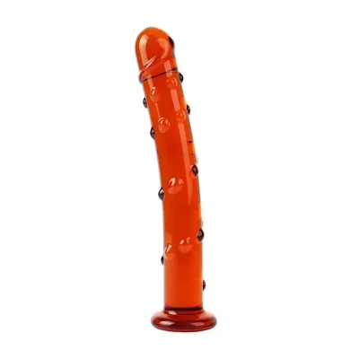 Lucent Textured Glass Dildo