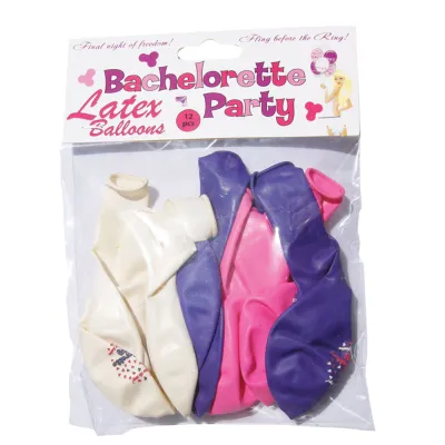 Bachelorette Party Ballons 12pc Assorted