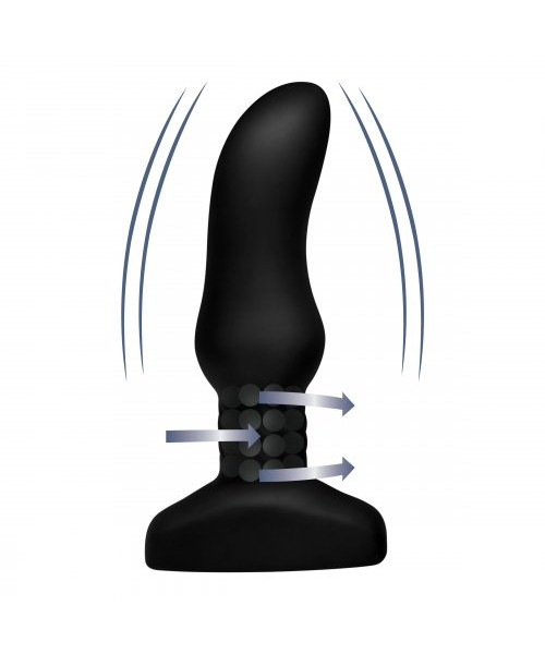 Slim M Curved Rimming Plug With Remote Control