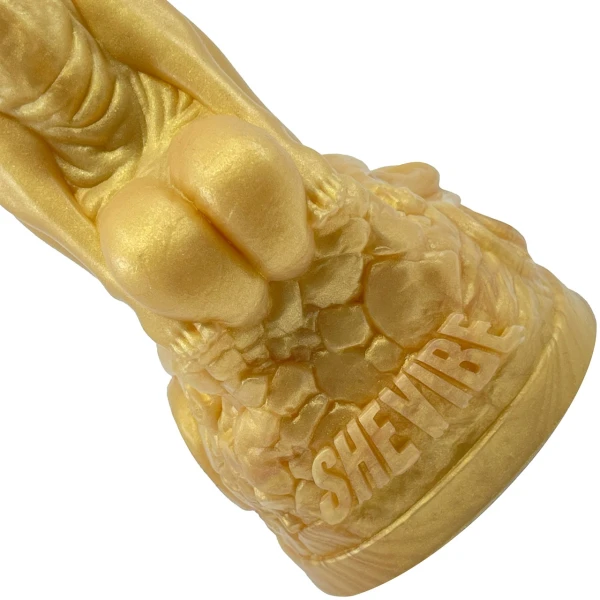 The Futanari 9.5" Silicone Fantasy G-Spot Dildo By Uberrime - Goldfinger